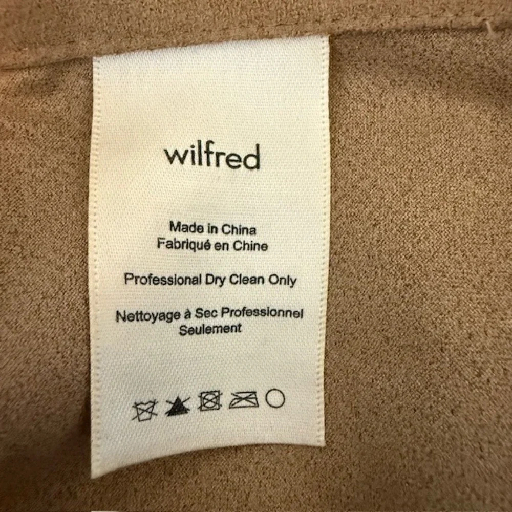 Aritzia Wilfred Bossier High-Waisted Vegan Faux Suede Shorts Natural Tan Size XS